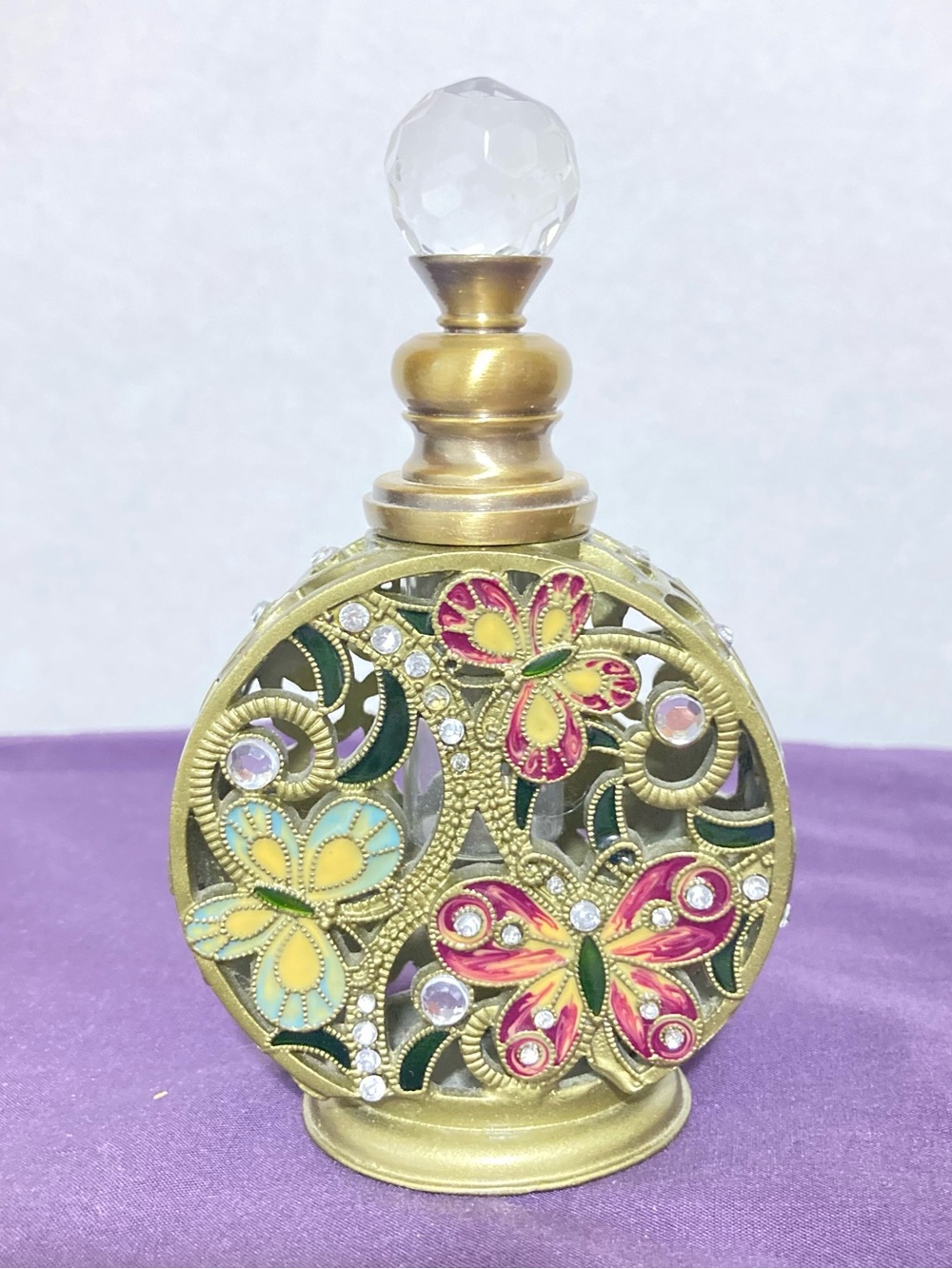 Butterfly Filigree metal frame Perfume Bottle